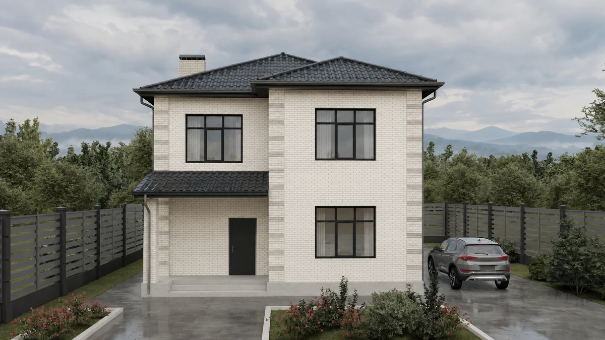 Дизайн фасада в стиле no_style — фото от нейросети AI Facade