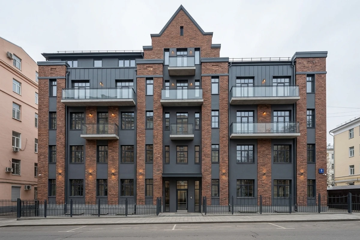 Дизайн фасада в стиле Лофт — Фасад от нейросети AI Facade
