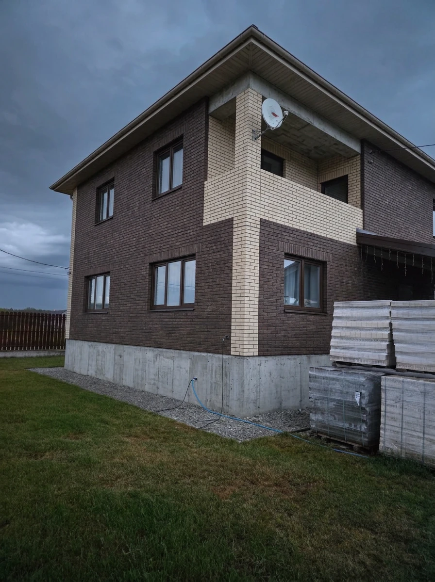 Дизайн фасада в стиле Брутализм — Фасад от нейросети AI Facade