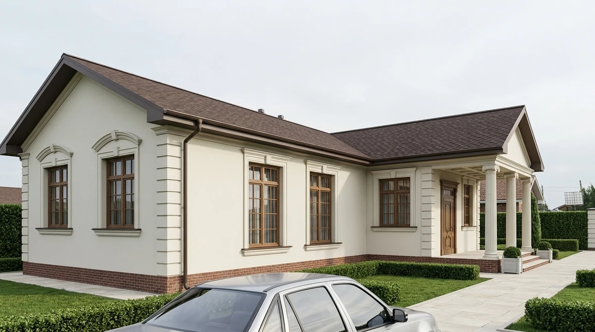 Дизайн фасада в стиле Неоклассика — Фасад от нейросети AI Facade