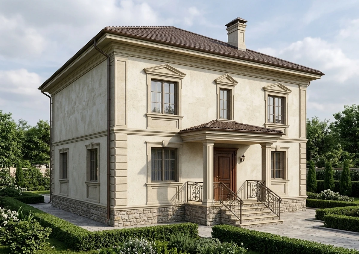 Дизайн фасада в стиле Классический — Фасад от нейросети AI Facade