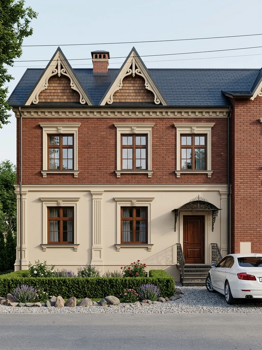 Дизайн фасада в стиле Классический — фото фасада от нейросети AI Facade