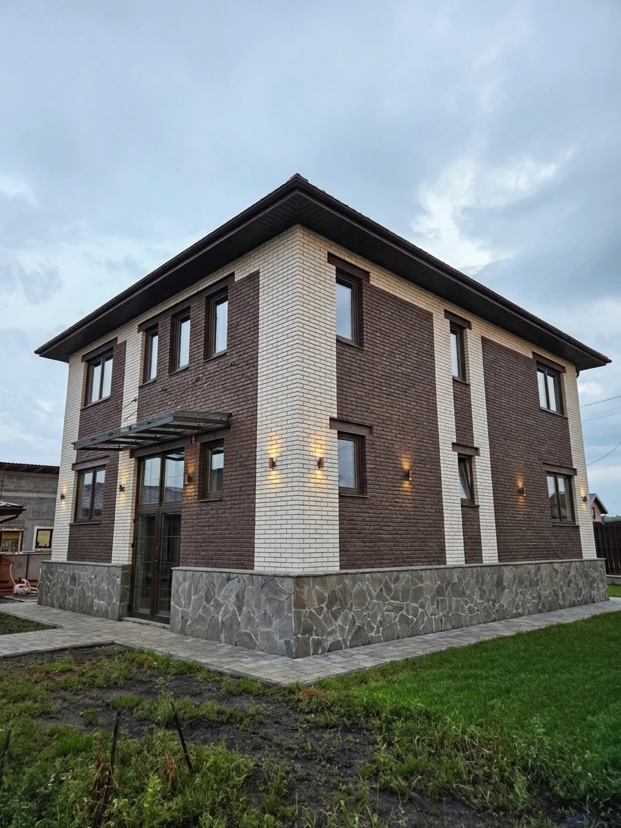 Дизайн фасада в стиле Лофт — Фасад от нейросети AI Facade