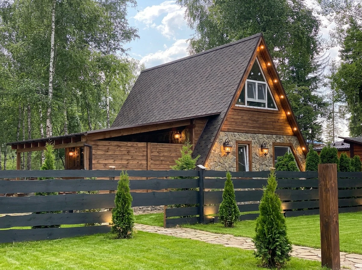 Дизайн фасада в стиле Шале — Фасад от нейросети AI Facade