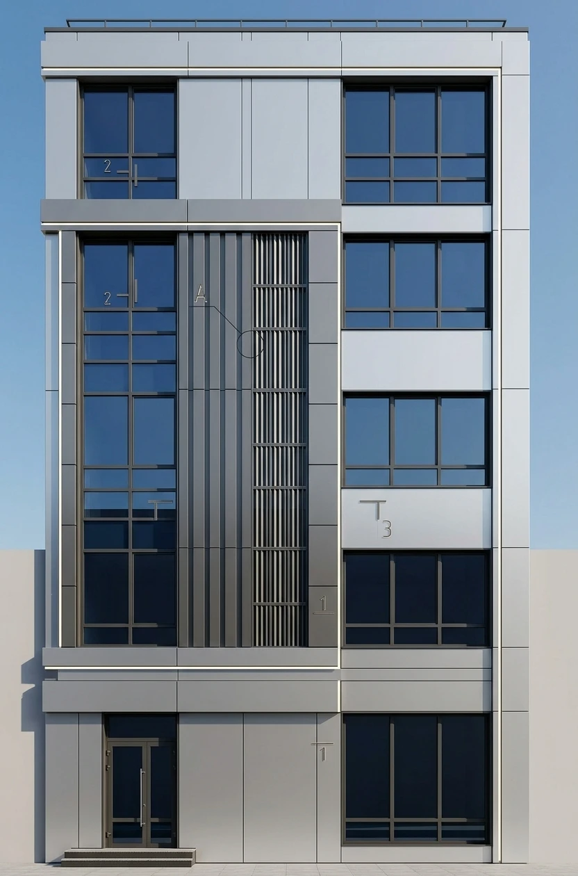 Дизайн фасада в стиле Хай-тек — Фасад от нейросети AI Facade