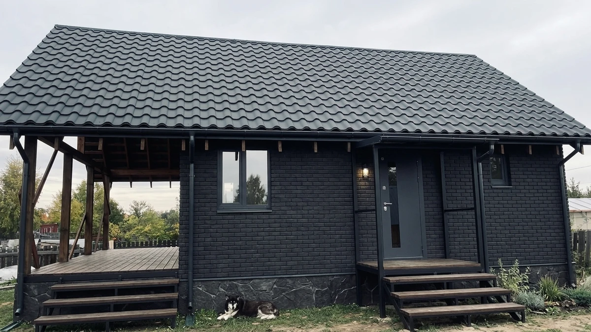 Дизайн фасада в стиле Лофт — Фасад от нейросети AI Facade
