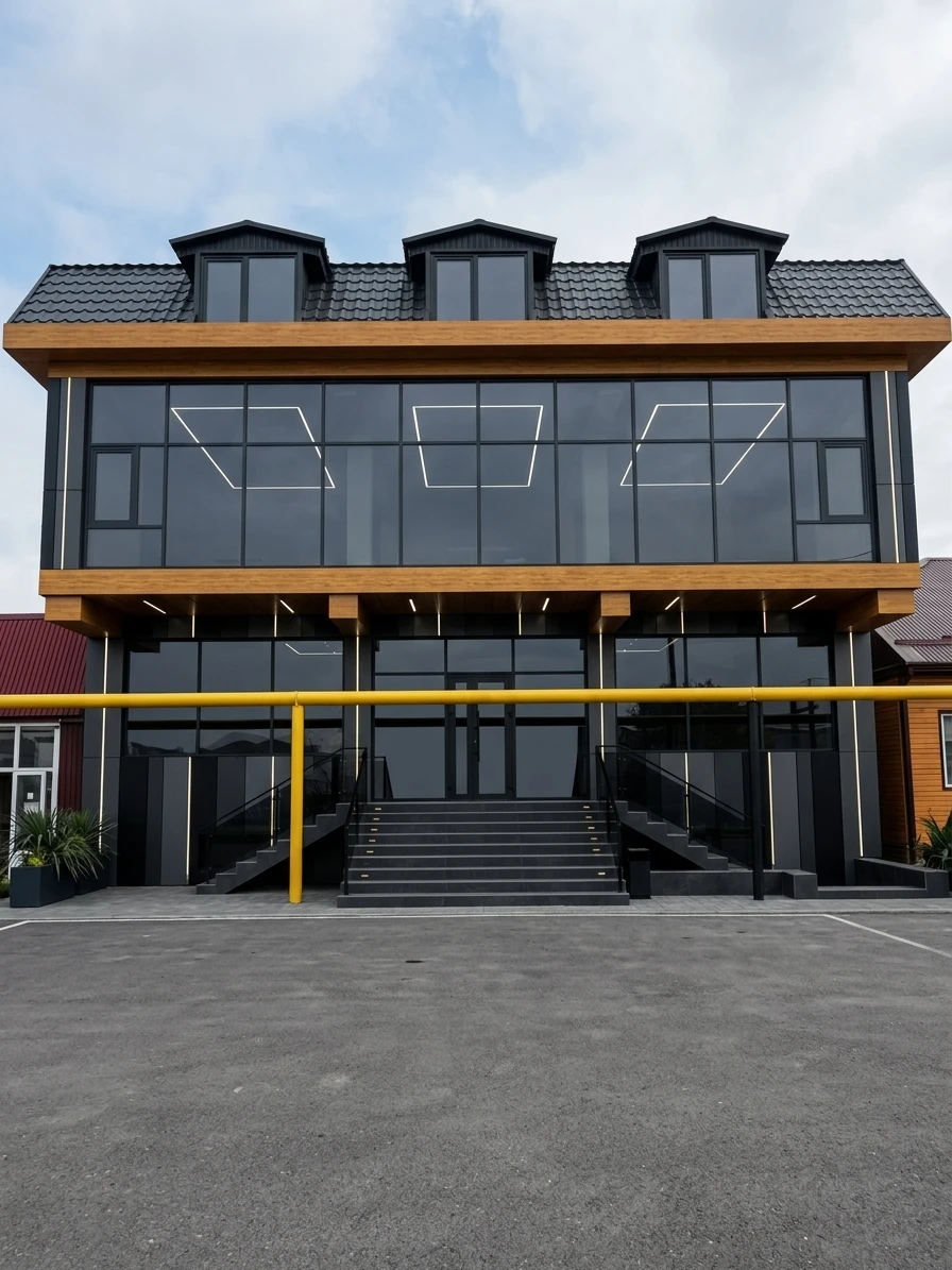 Дизайн фасада в стиле Блэктек — Фасад от нейросети AI Facade