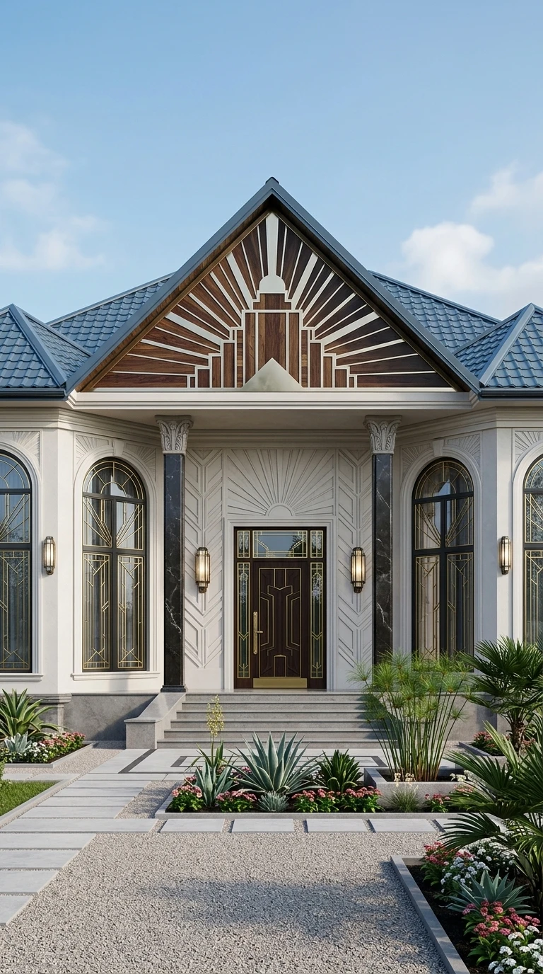 Дизайн фасада в стиле Ар-деко — Фасад от нейросети AI Facade