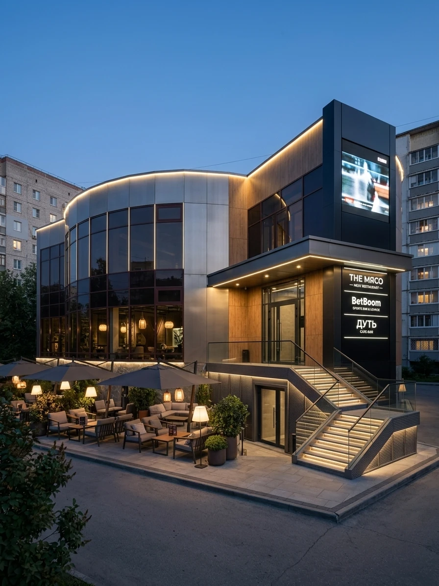Дизайн фасада в стиле Контемпорари — Фасад от нейросети AI Facade