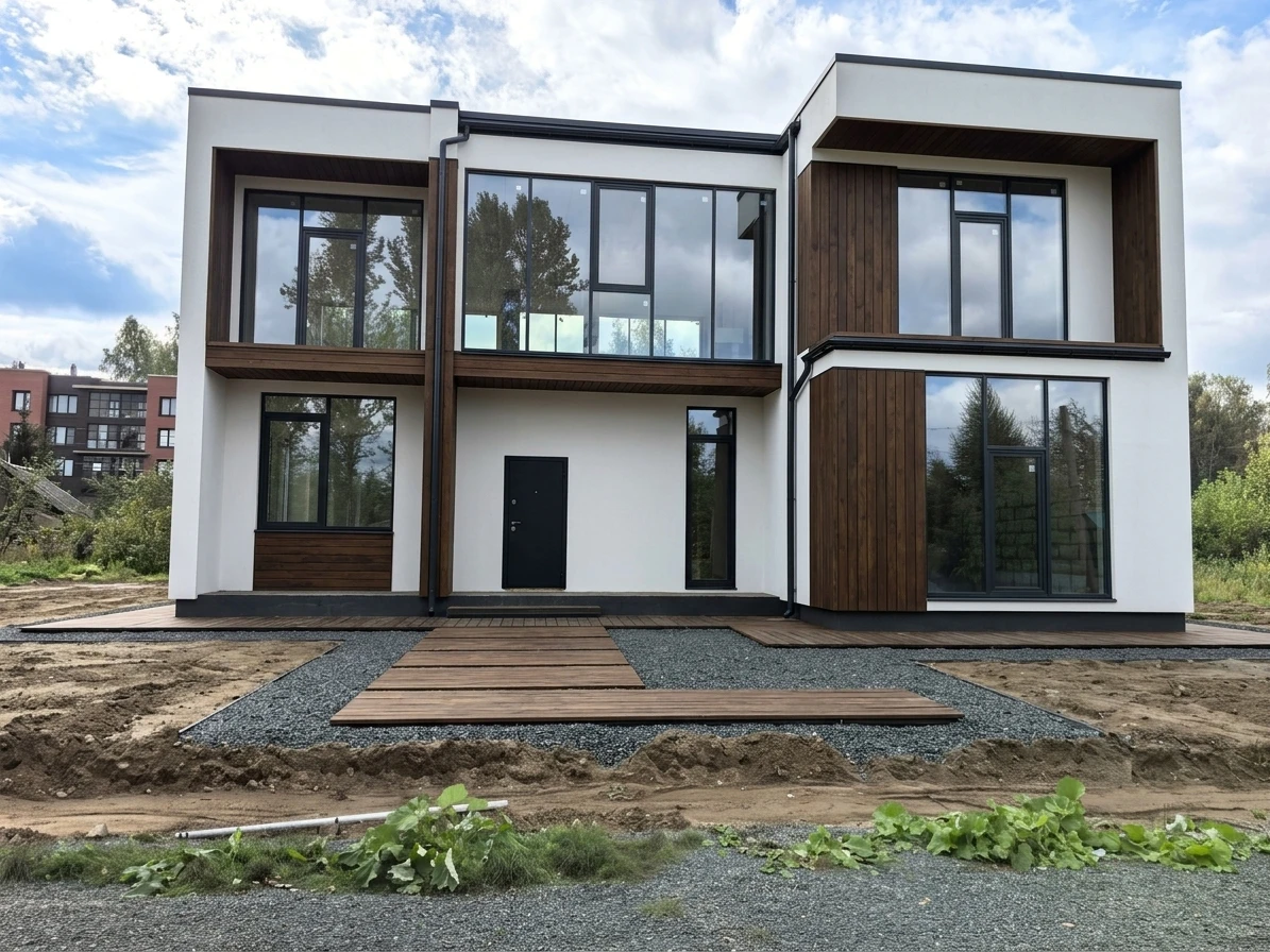 Дизайн фасада в стиле Блэктек — Фасад от нейросети AI Facade