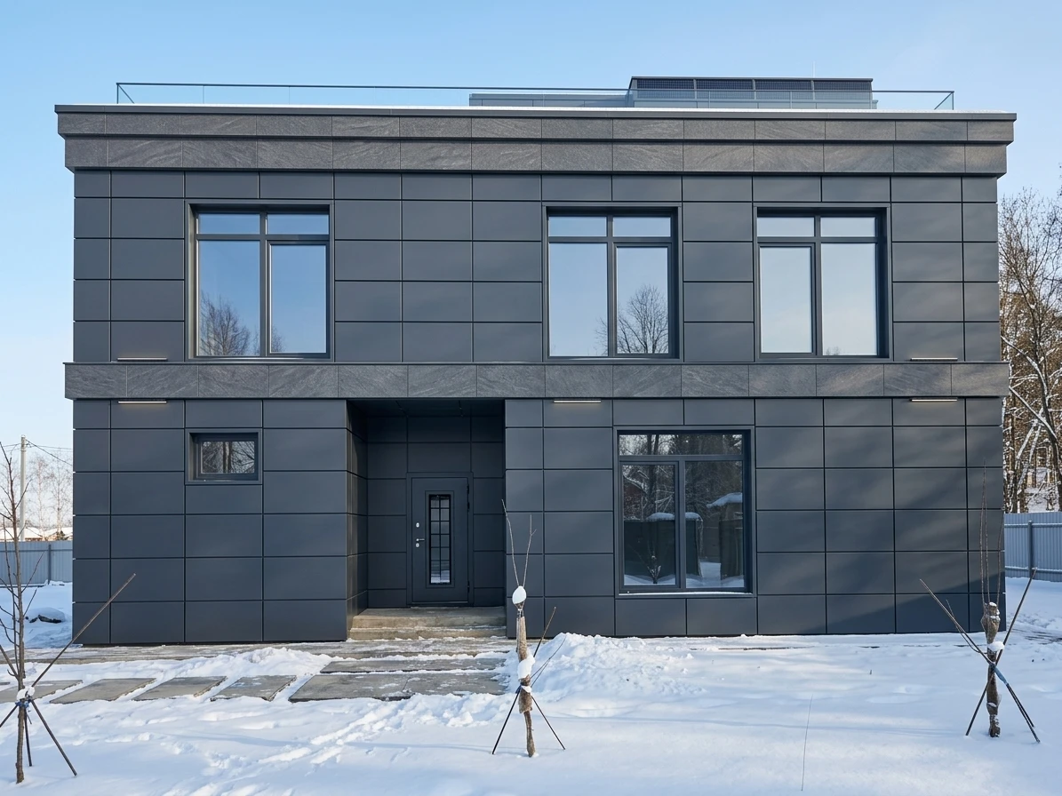 Дизайн фасада в стиле Хай-тек — фото фасада от нейросети AI Facade