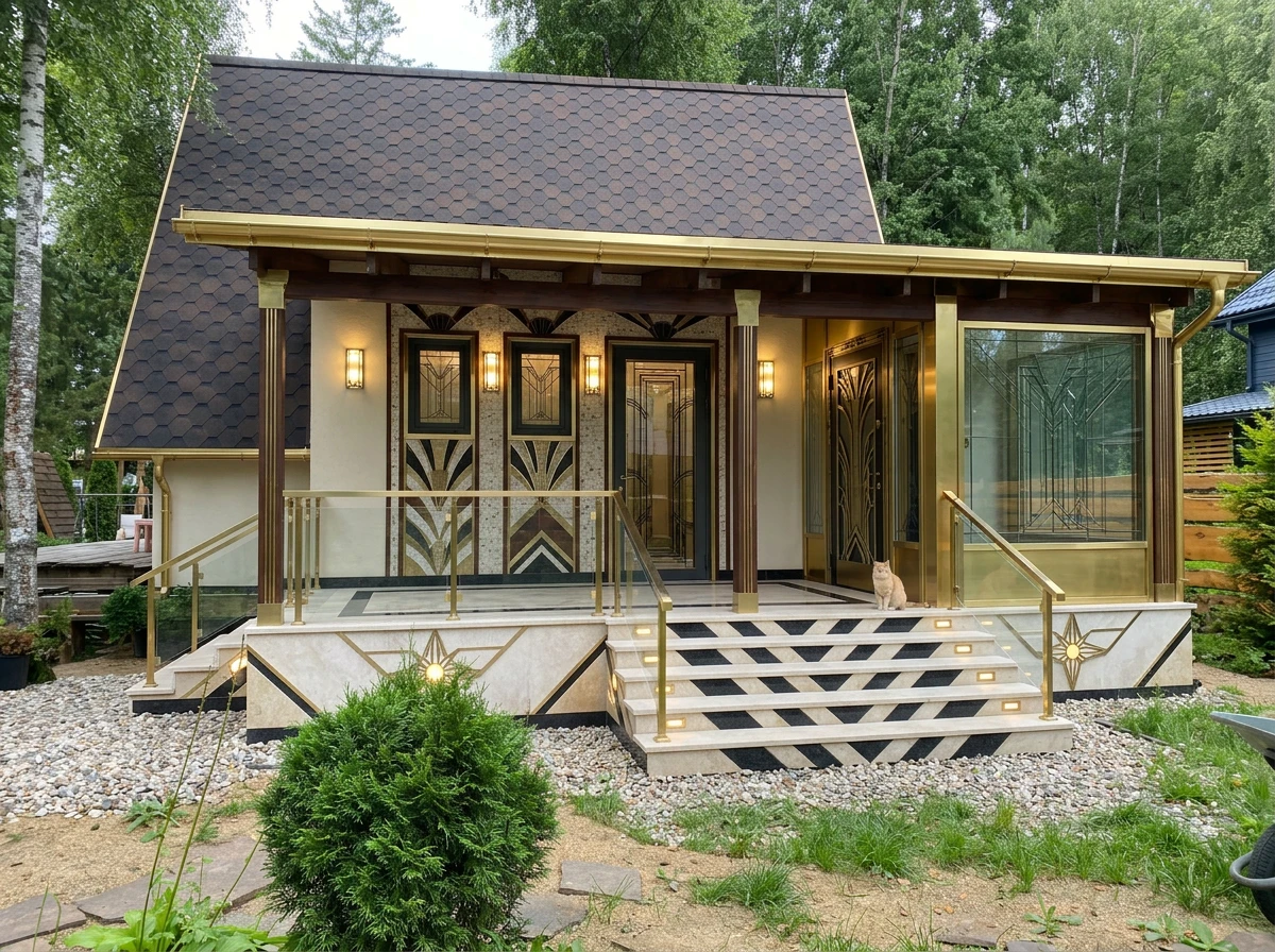 Дизайн фасада в стиле Ар-деко — Фасад от нейросети AI Facade