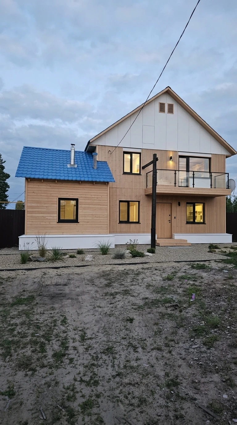 Дизайн фасада в стиле Японский минимализм — Фасад от нейросети AI Facade