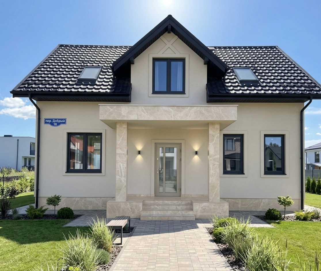 Дизайн фасада в стиле no_style — фото от нейросети AI Facade