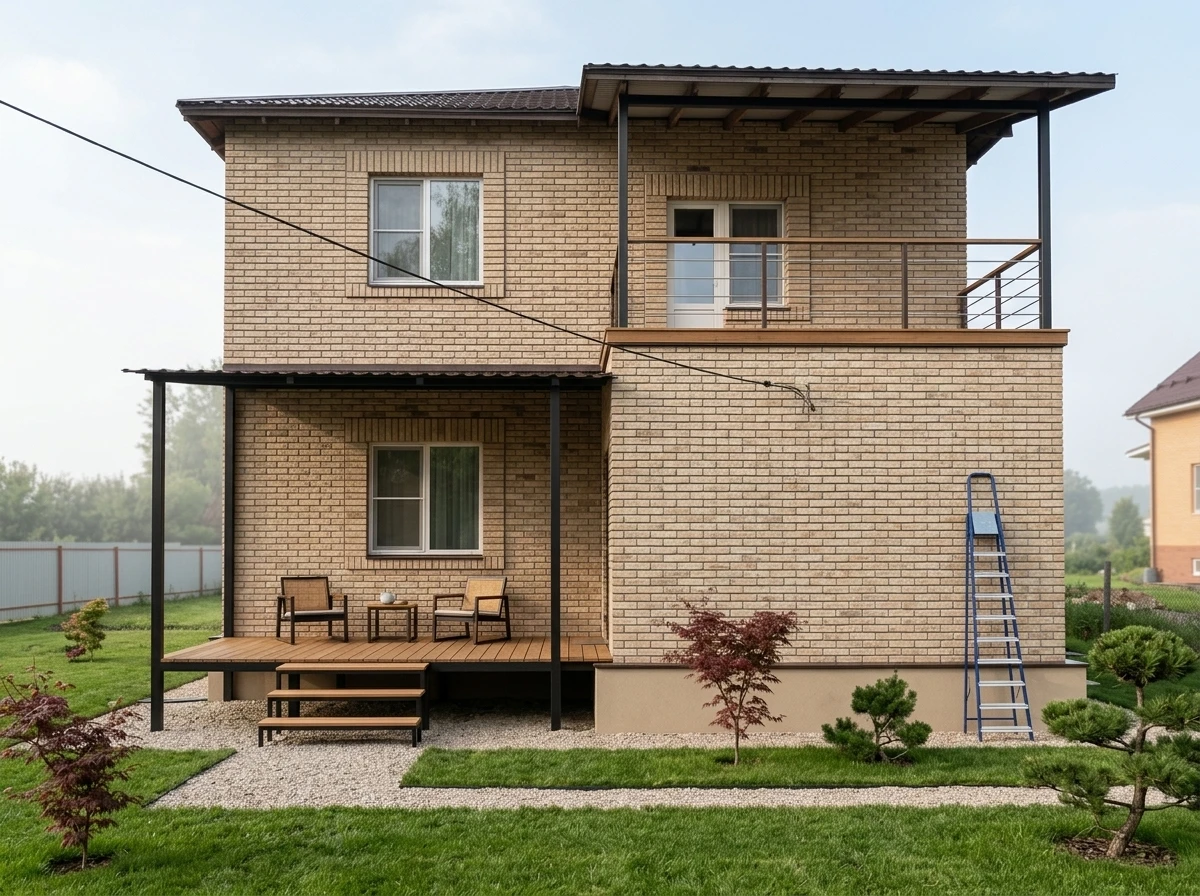 Дизайн фасада в стиле Японский минимализм — Фасад от нейросети AI Facade
