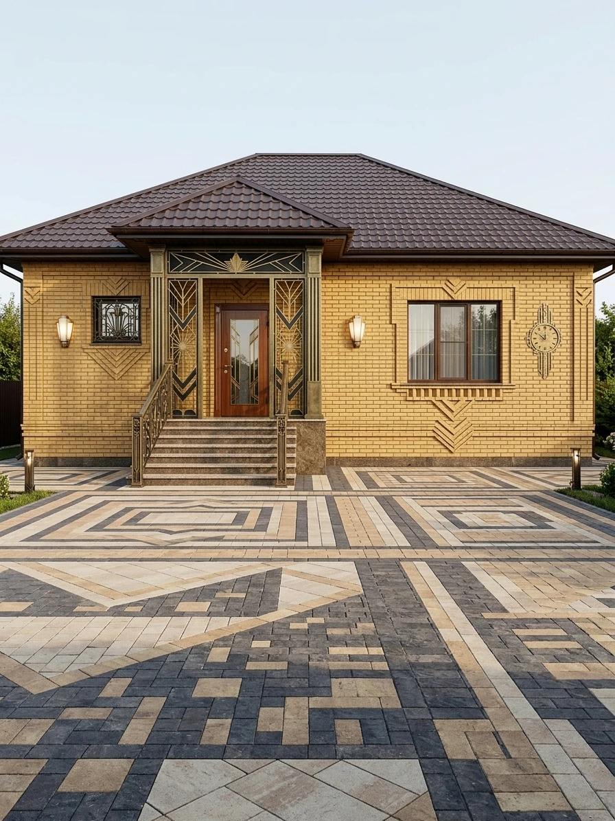 Дизайн фасада в стиле Ар-деко — Фасад от нейросети AI Facade