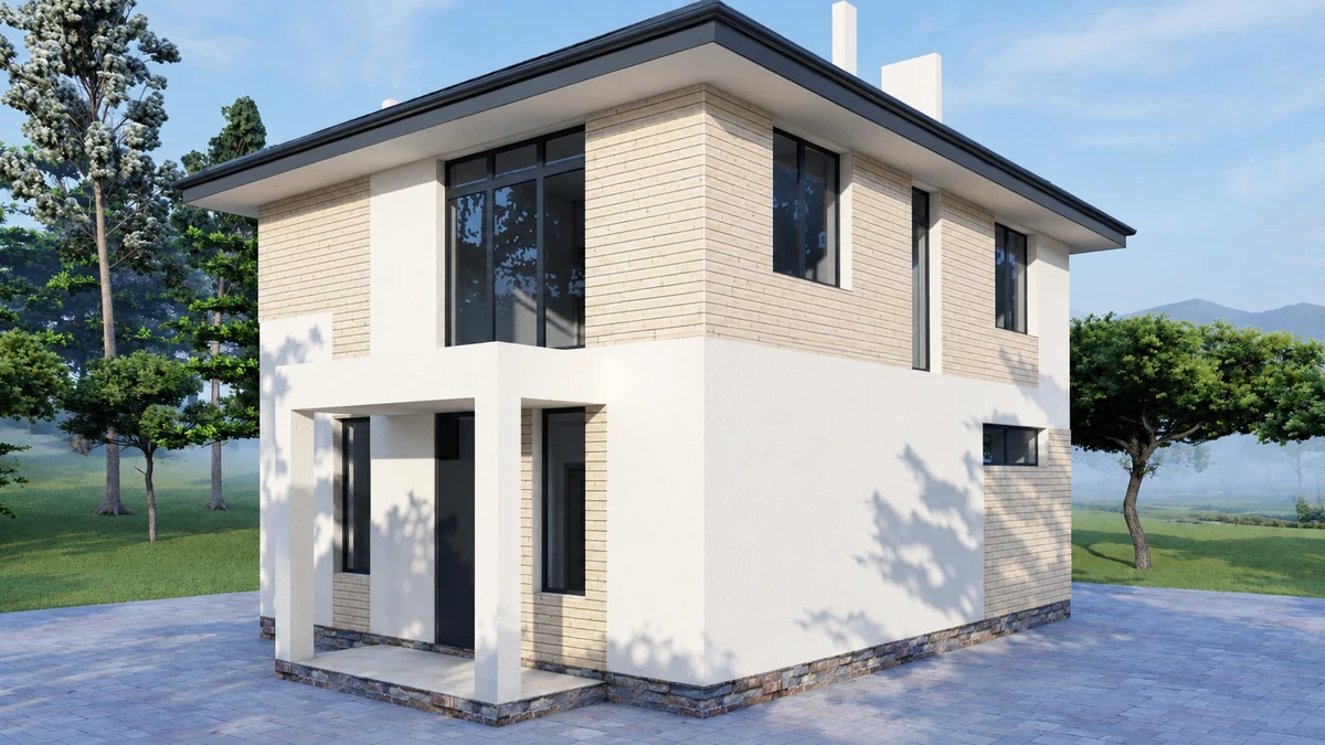 Дизайн фасада в стиле no_style — фото от нейросети AI Facade
