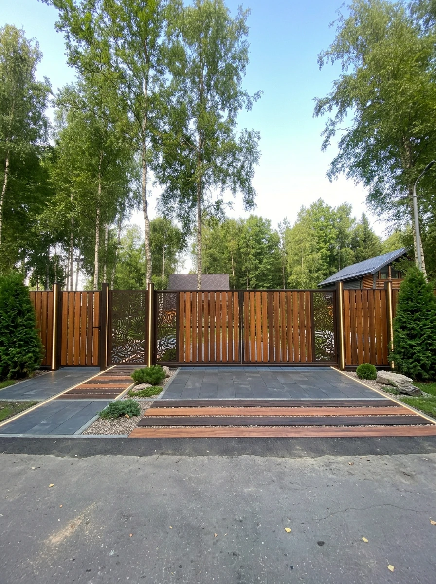 Ландшафтный дизайн в стиле Современный — Участок от нейросети AI Facade