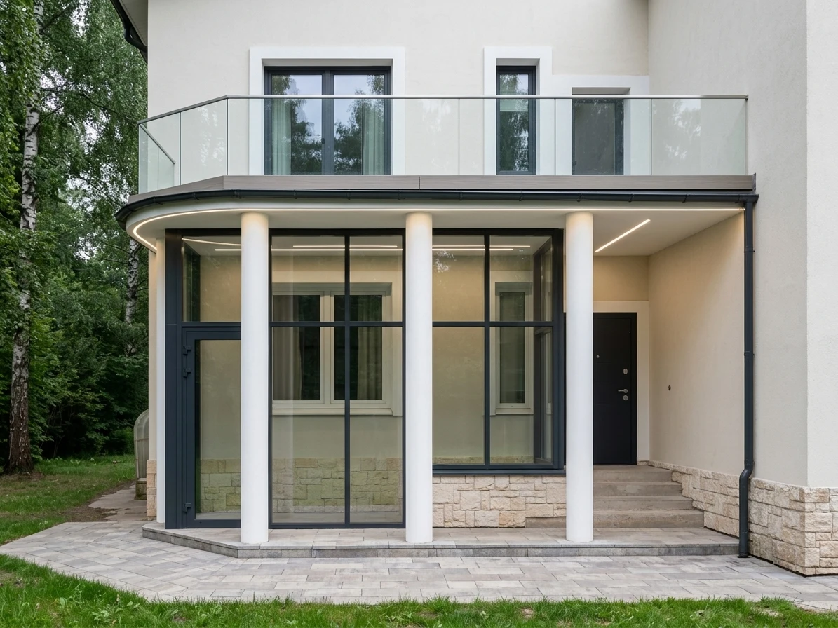 Дизайн фасада в стиле Контемпорари — Фасад от нейросети AI Facade