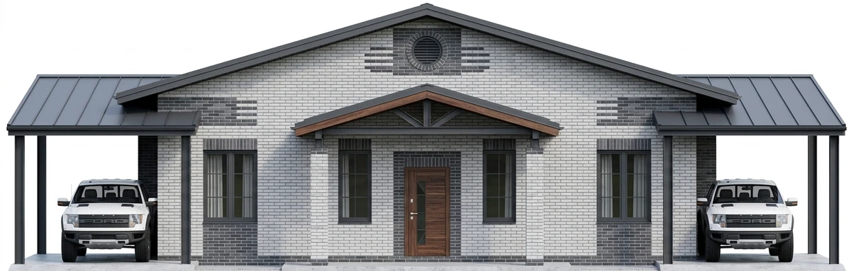 Дизайн фасада в стиле Лофт — Фасад от нейросети AI Facade