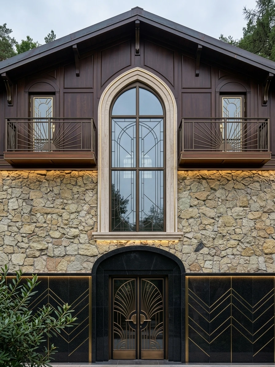 Дизайн фасада в стиле Ар-деко — Фасад от нейросети AI Facade