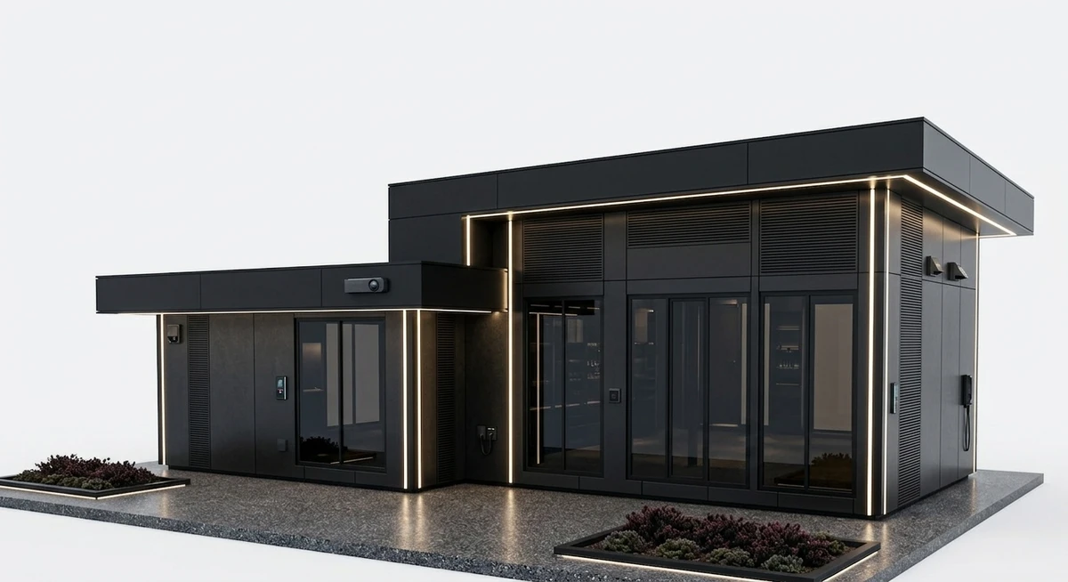 Дизайн фасада в стиле Блэктек — Фасад от нейросети AI Facade