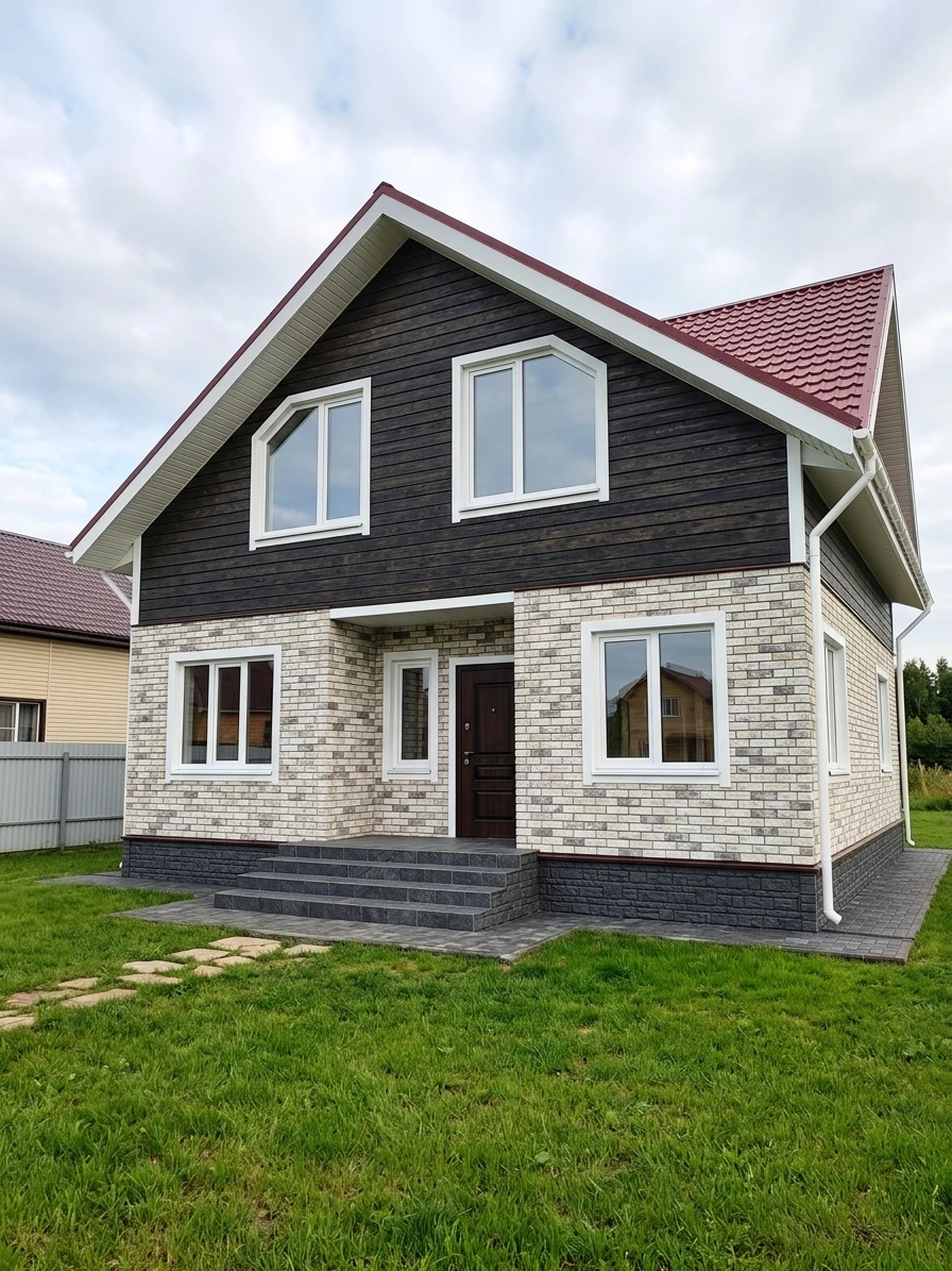 Дизайн фасада в стиле no_style — фото от нейросети AI Facade