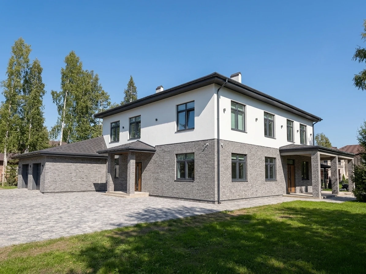 Дизайн фасада в стиле Лофт — Фасад от нейросети AI Facade