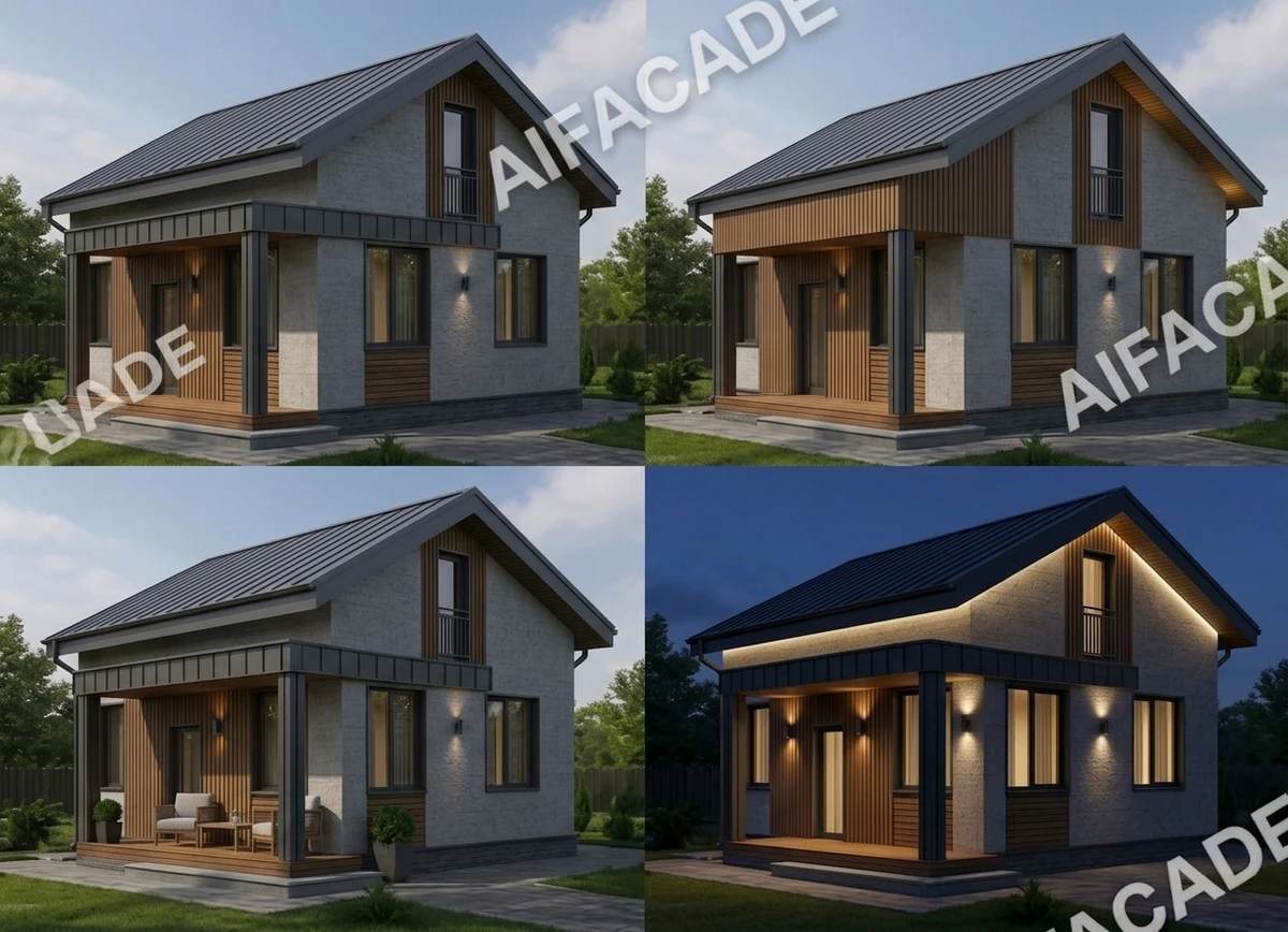 Дизайн фасада в стиле Без стиля — фото от нейросети AI Facade