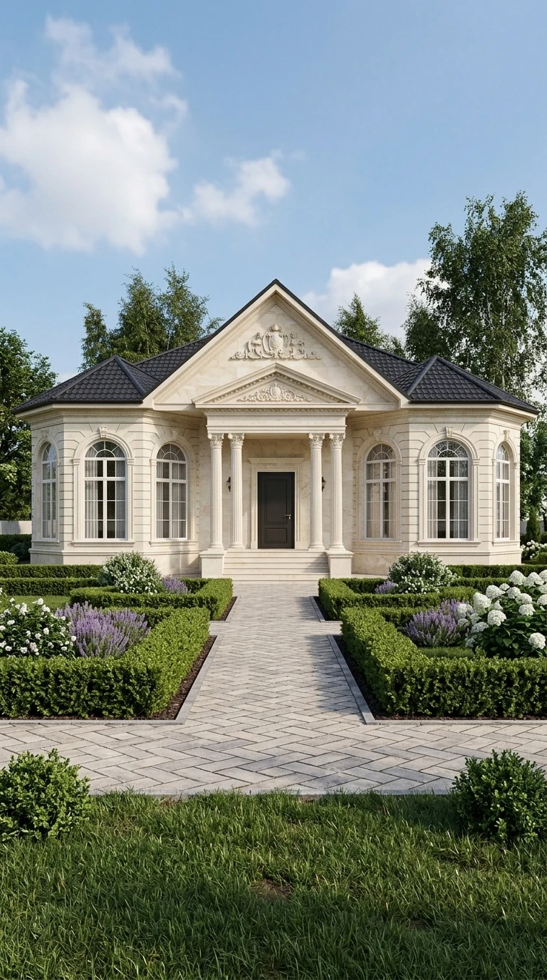 Дизайн фасада в стиле Неоклассика — Фасад от нейросети AI Facade