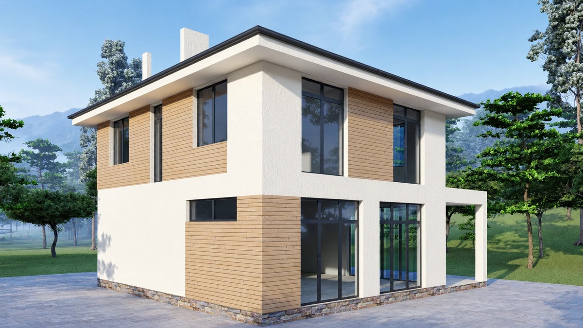 Дизайн фасада в стиле no_style — фото от нейросети AI Facade
