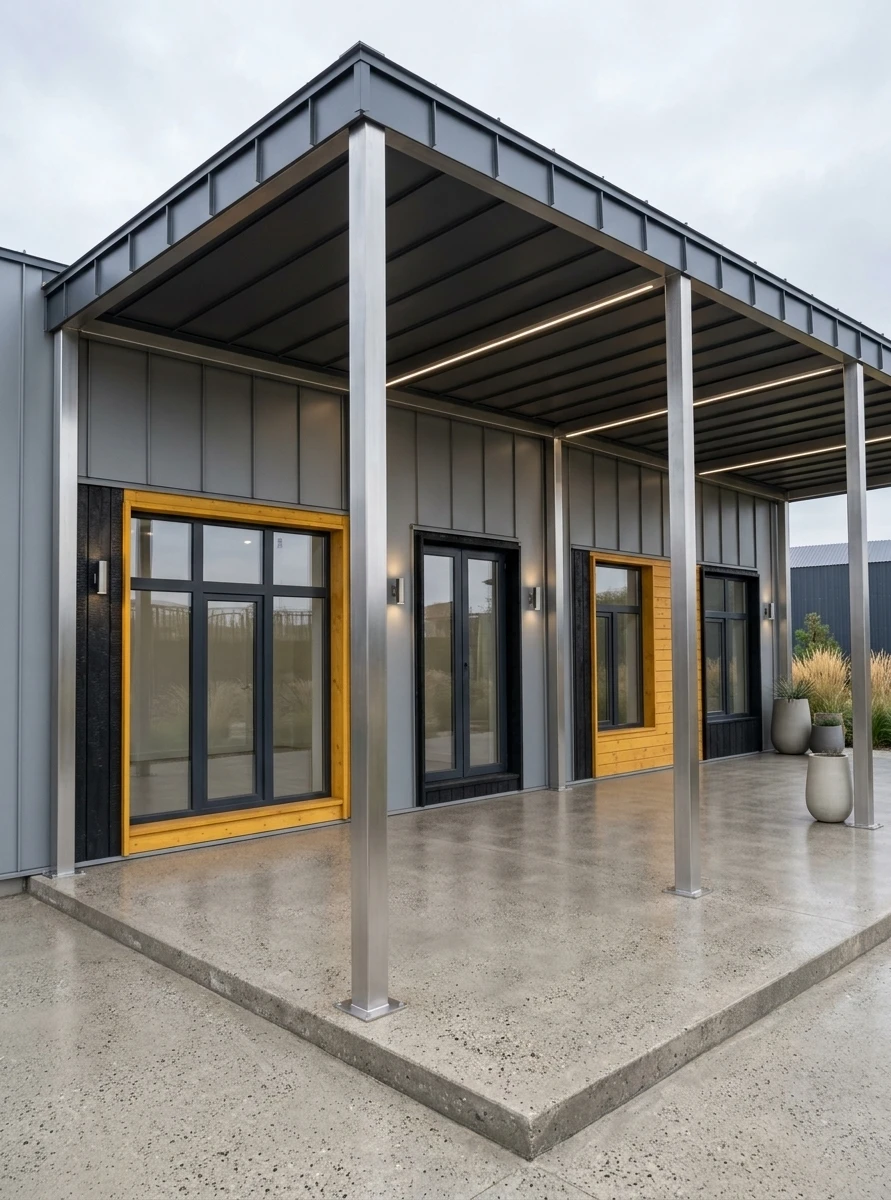 Дизайн фасада в стиле Контемпорари — Фасад от нейросети AI Facade