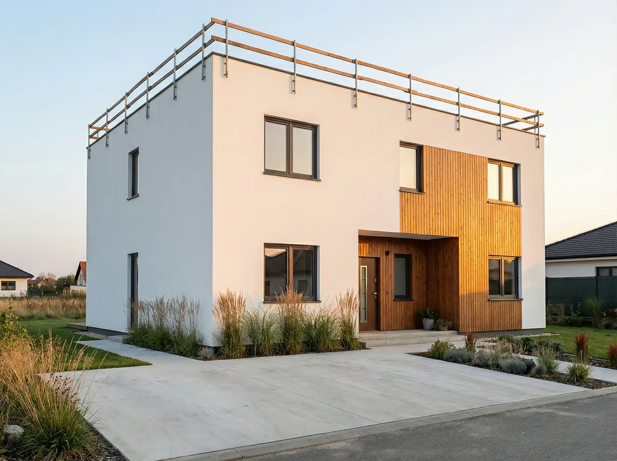 Трансформация фасада в стиле Шале — до и после | AI Facade