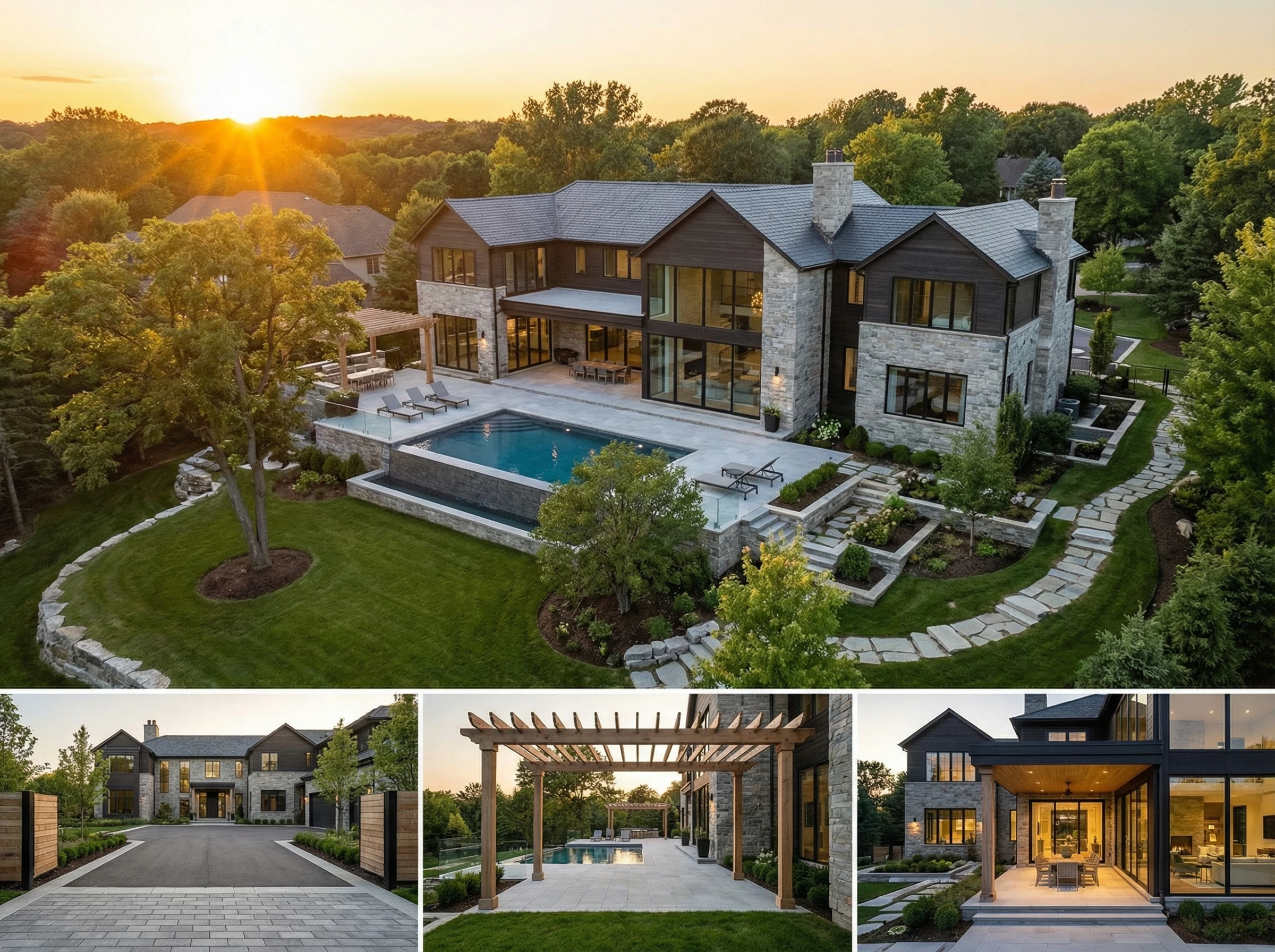 Визуализация экстерьера дома с нейросетью AI Facade