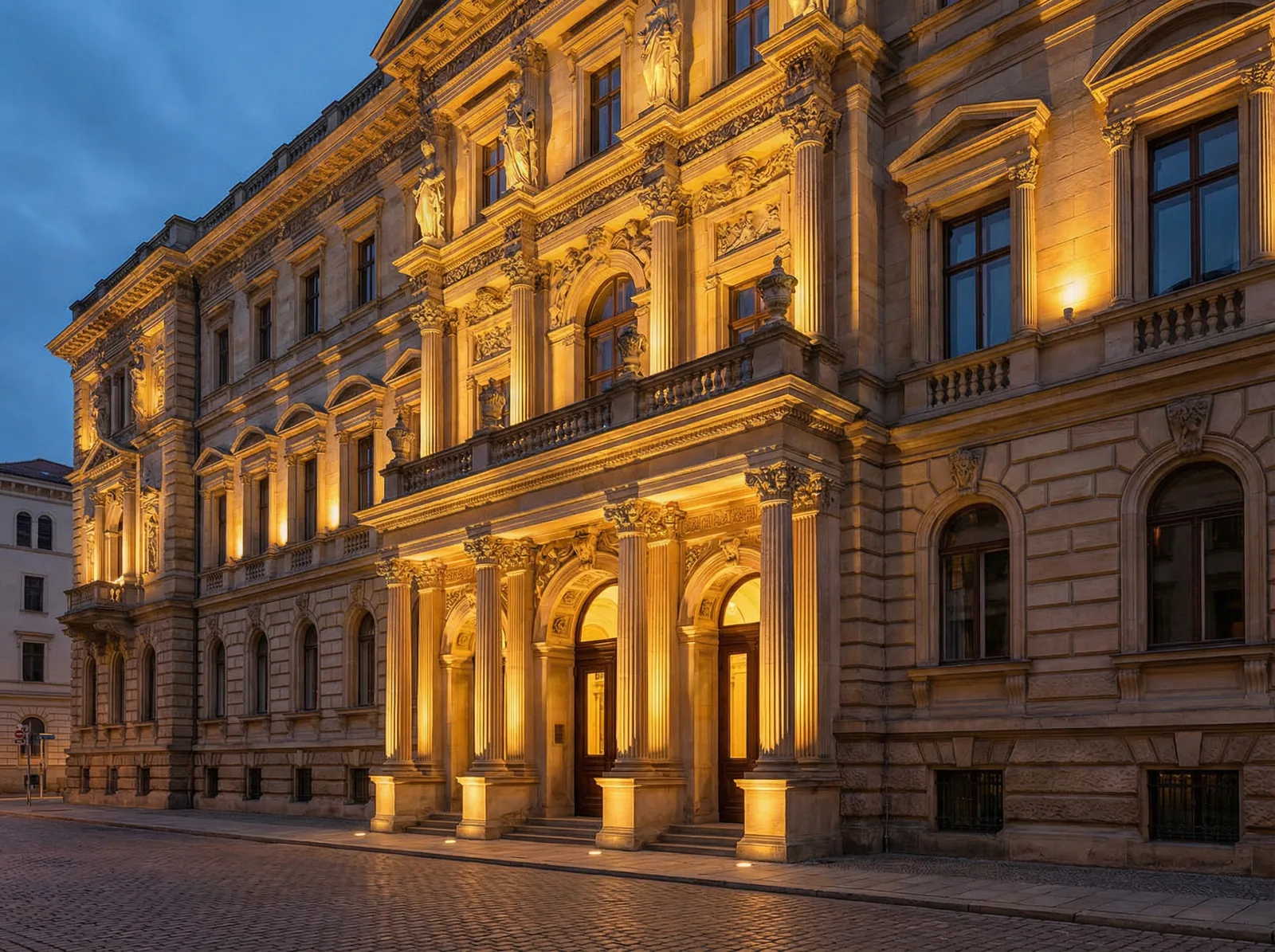 Визуализация оформления фасада здания с нейросетью AI Facade